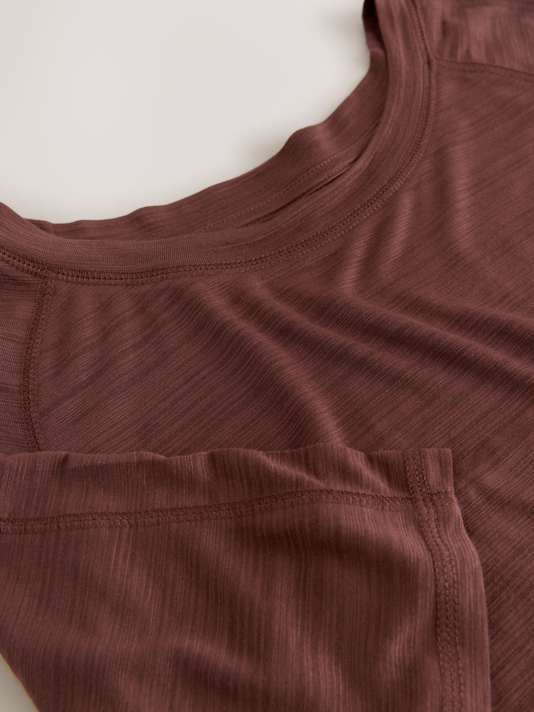 Roestbruin - Active Lichtgewicht T-shirt met ronde hals en korte mouwen