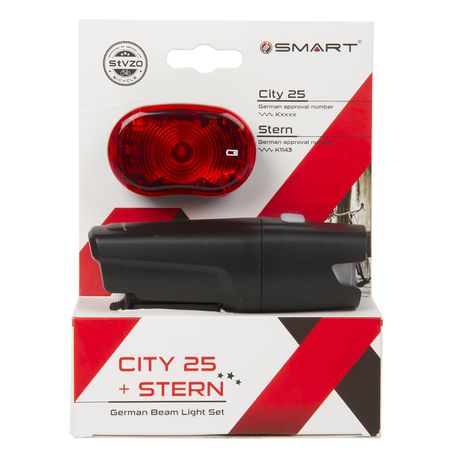 CITY 25 Lichtset  schwarz  120 Lumen, 25 Lux, Batterien