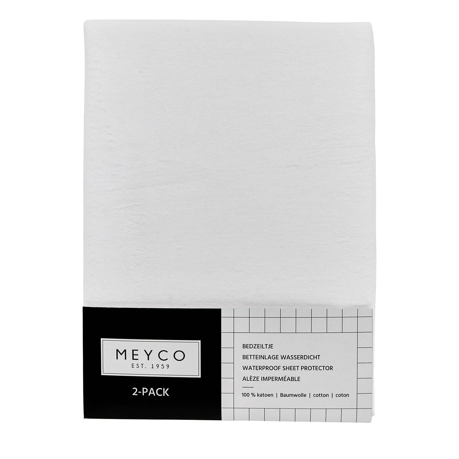 Meyco katoenen molton bedzeil 40x50 cm (set van 2)