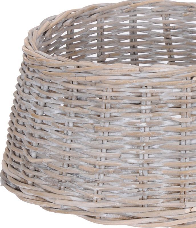 Rieten/rotan kerstboom voet - kerstboommand - beige - 60 cm
