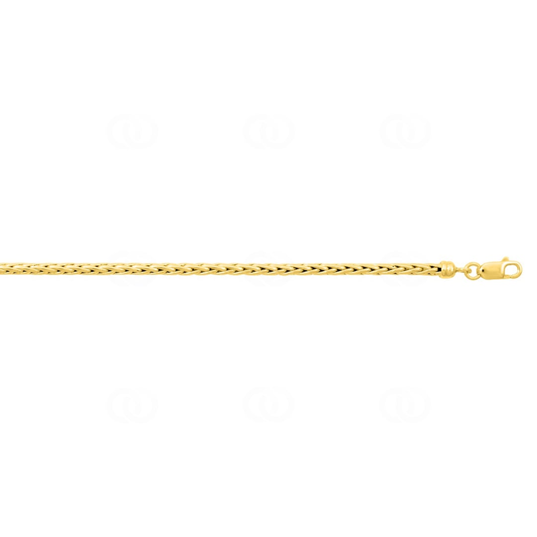 3.5mm Zopfkette 375/9 K Gelbgold halbmassiv