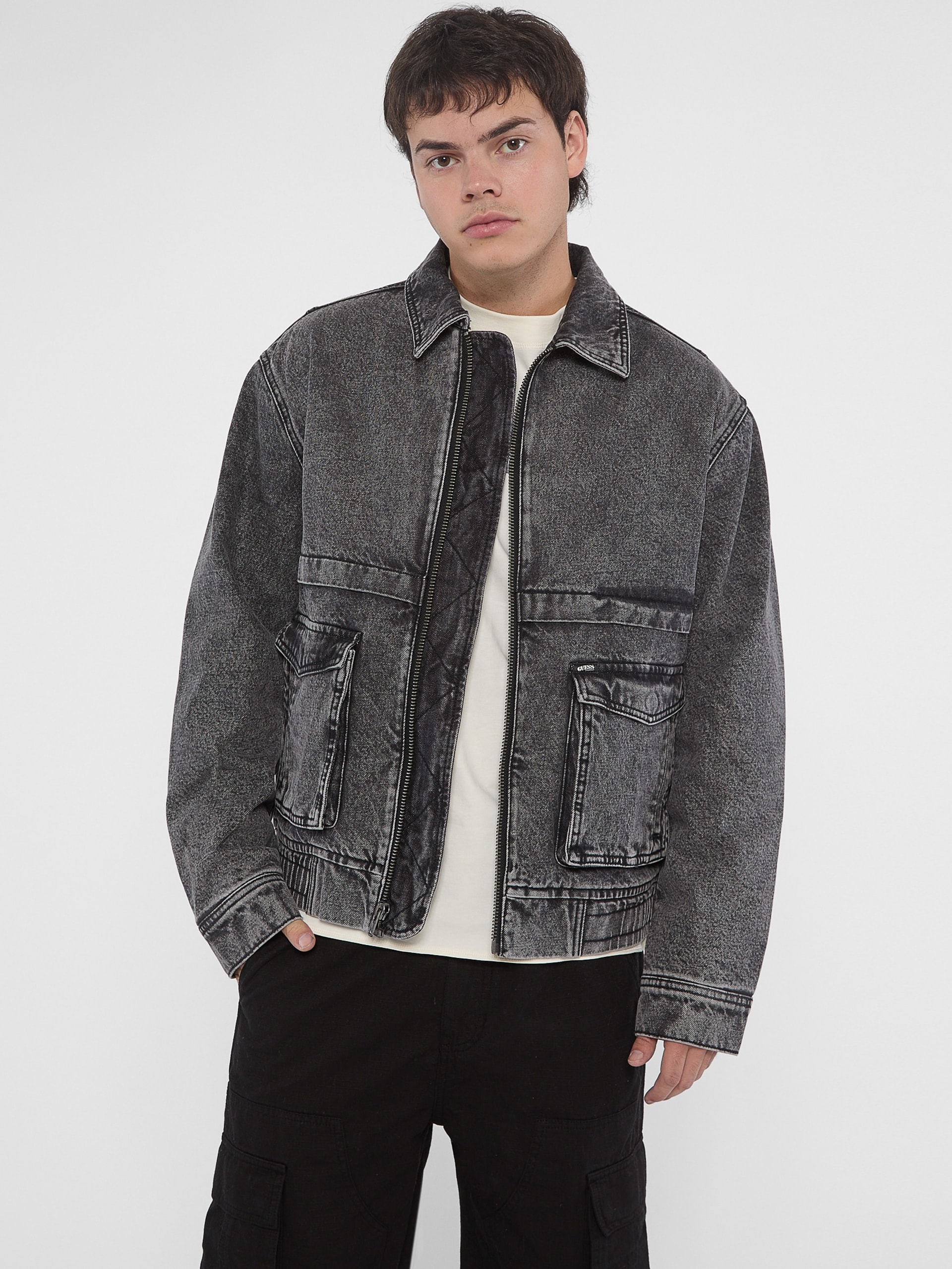 Jaqueta jeans GUESS Originals com lavagem ácida