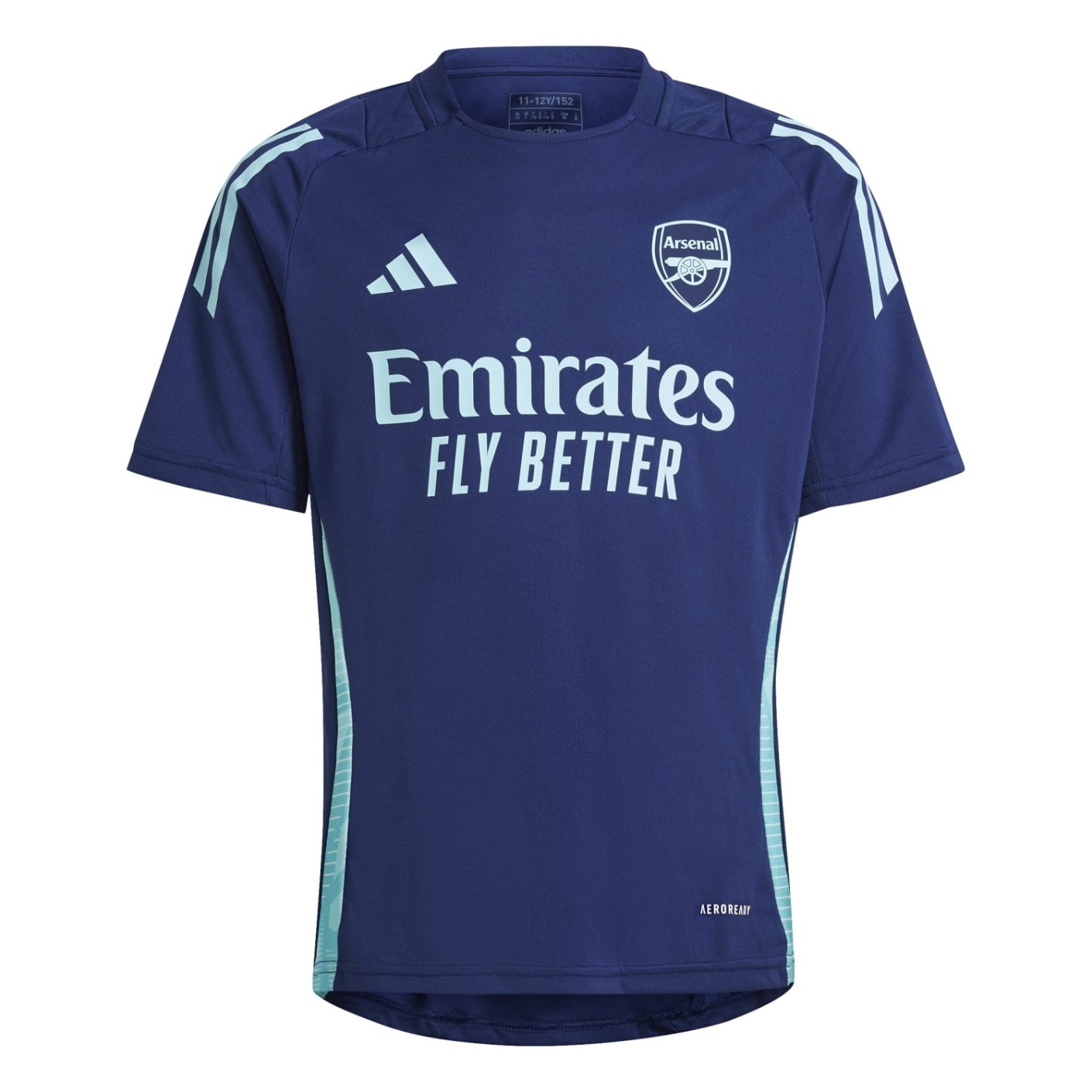 Adidas Arsenal Trainingsshirt 2024-2025 Kids Donkerblauw Lichtblauw
