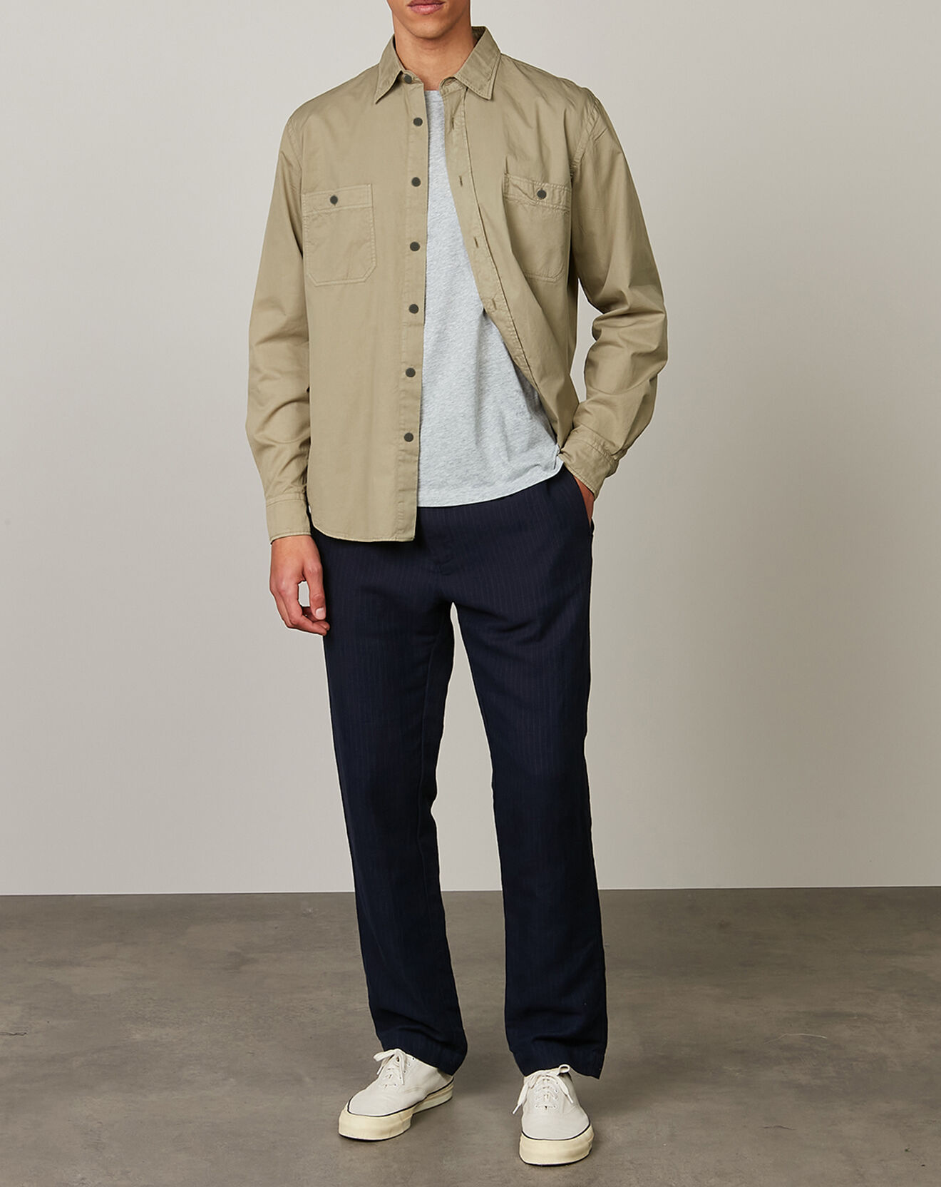 Hartford Chemise regular Pocket Pat moss