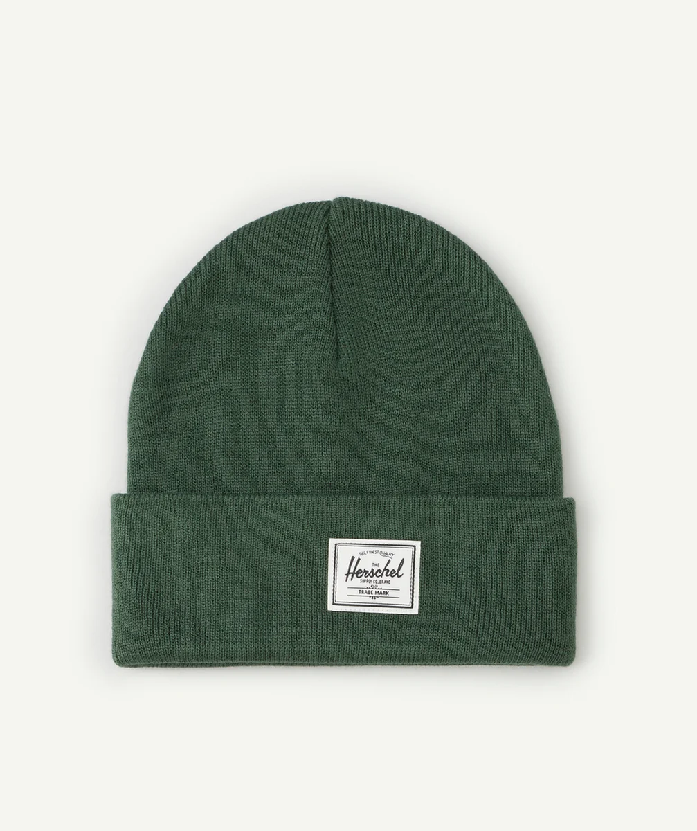 HERSCHELBONNET ADO ELMER BEANIE EN MAILLE VERT FONCÉ