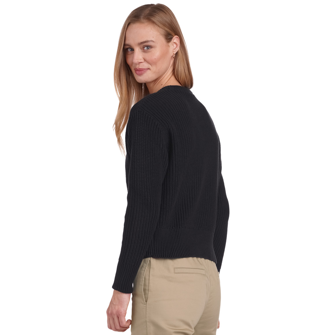 Jonas Nielsen Damen Strickpullover aus Bio-Baumwolle nachtblau