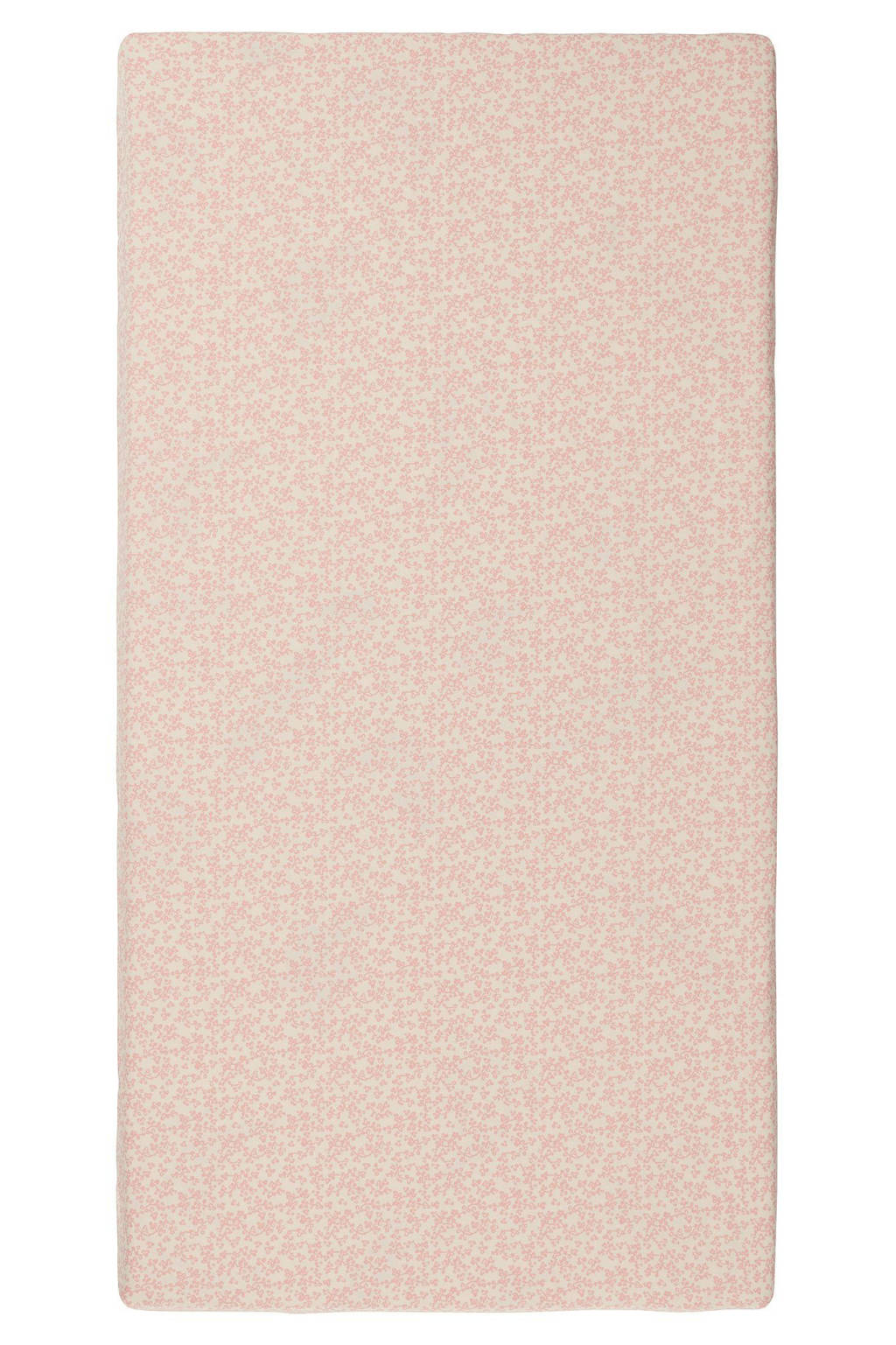 Botanical poplin ledikant hoeslaken Misty Rose