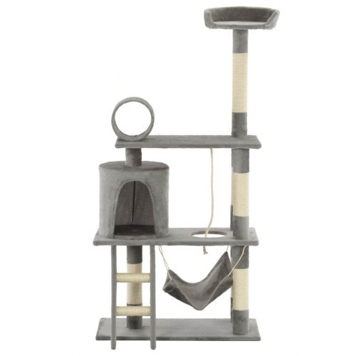 Arranhador para gatos com corda de sisal, cinza