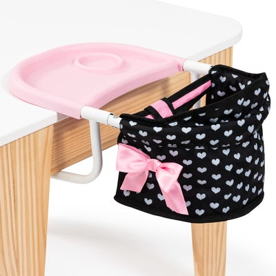 Bayer Design Bordstol med Brett, Svart/Rosa
