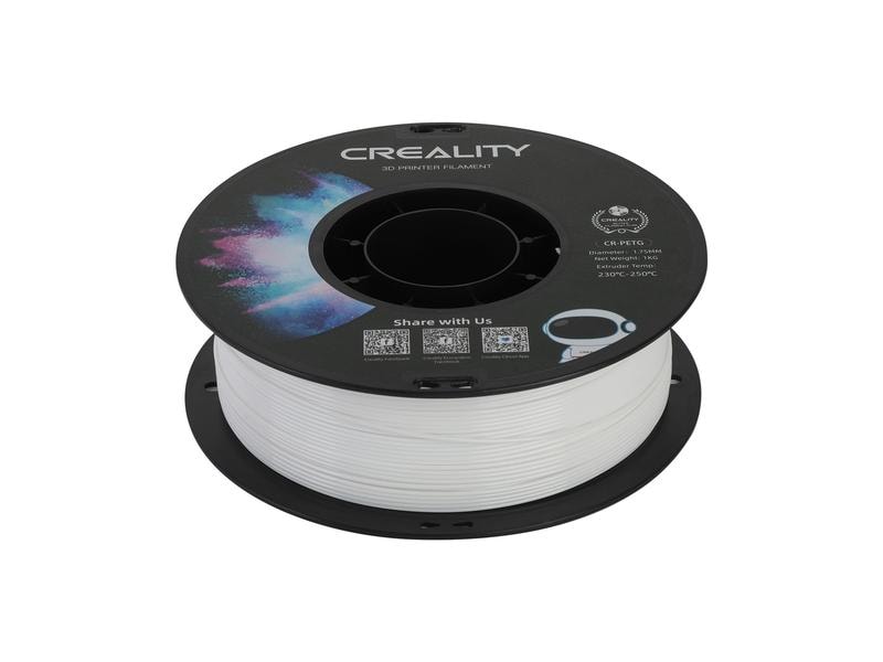 Creality Filament PETG, Weiss, 1.75 mm, 1 kg PETG 3D Drucker Filament