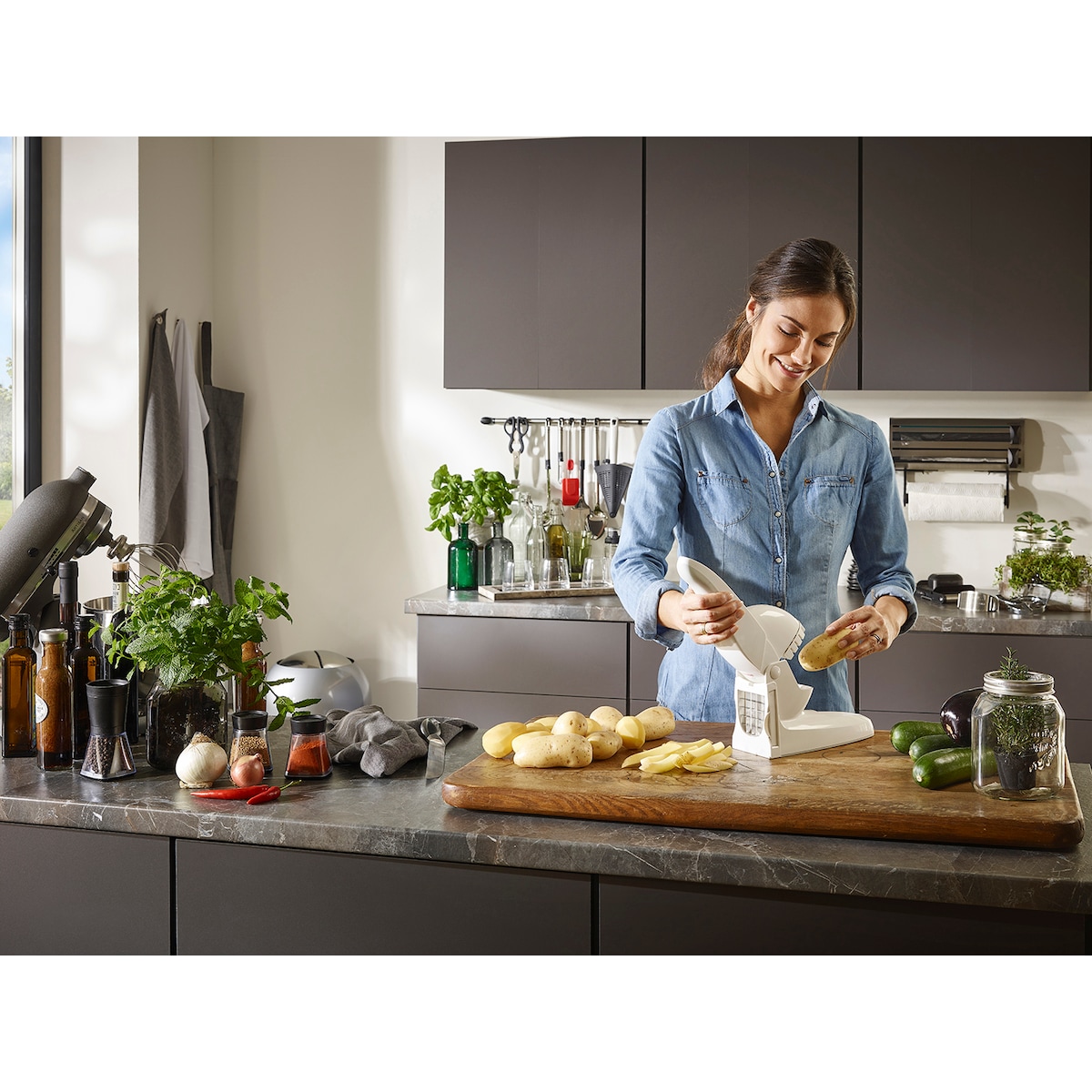 Leifheit Soft touch Pommes frites jern Hvid