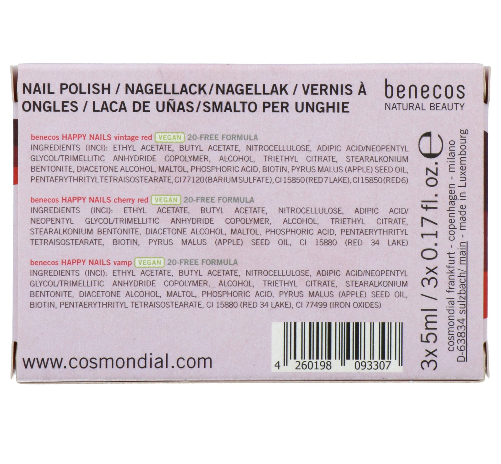 Benecos Nagellak Classic In Red Gift set (1 stuk)