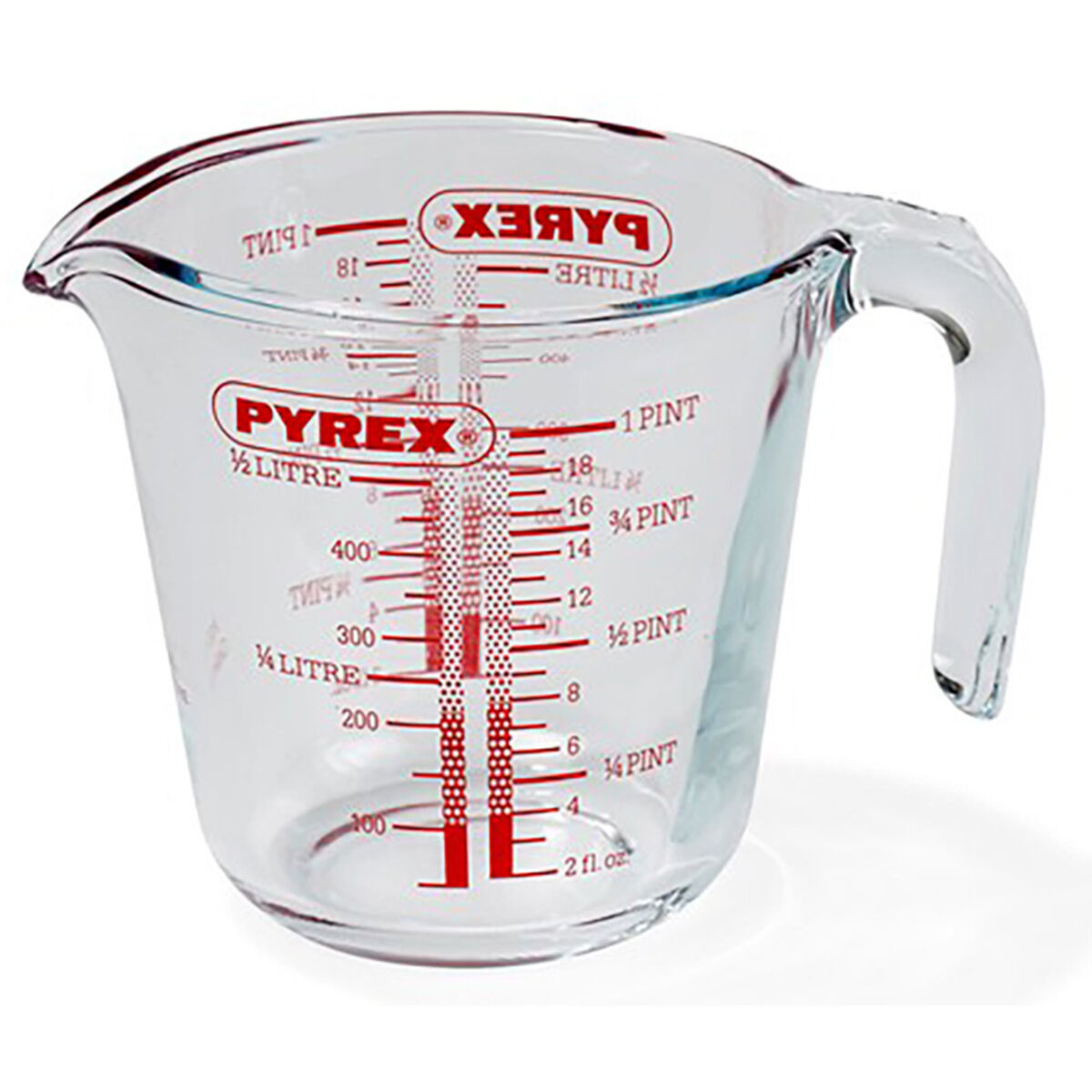 Målebeger i glass 0,5 liter