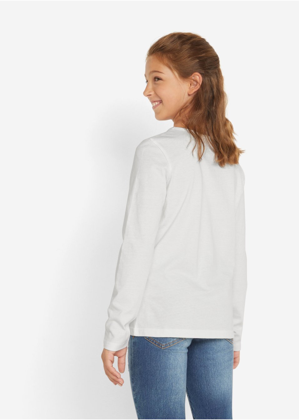 Lot de 2 T-shirts manches longues fille en coton
