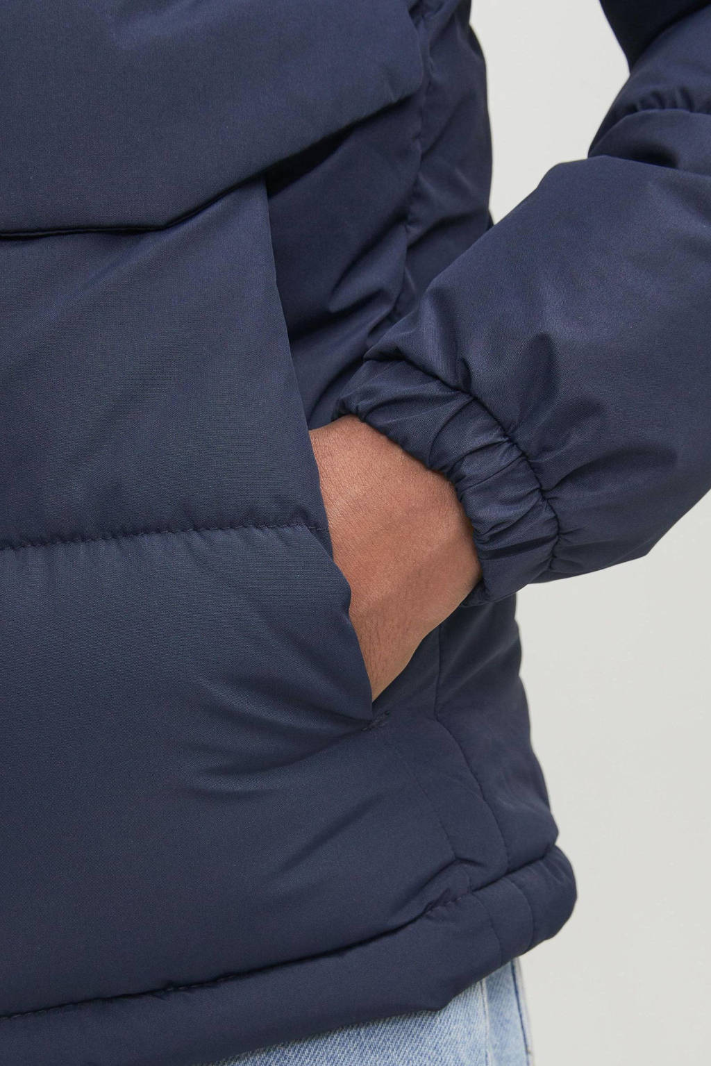 JACK & JONES gewatteerde winterjas JCOSPEED donkerblauw