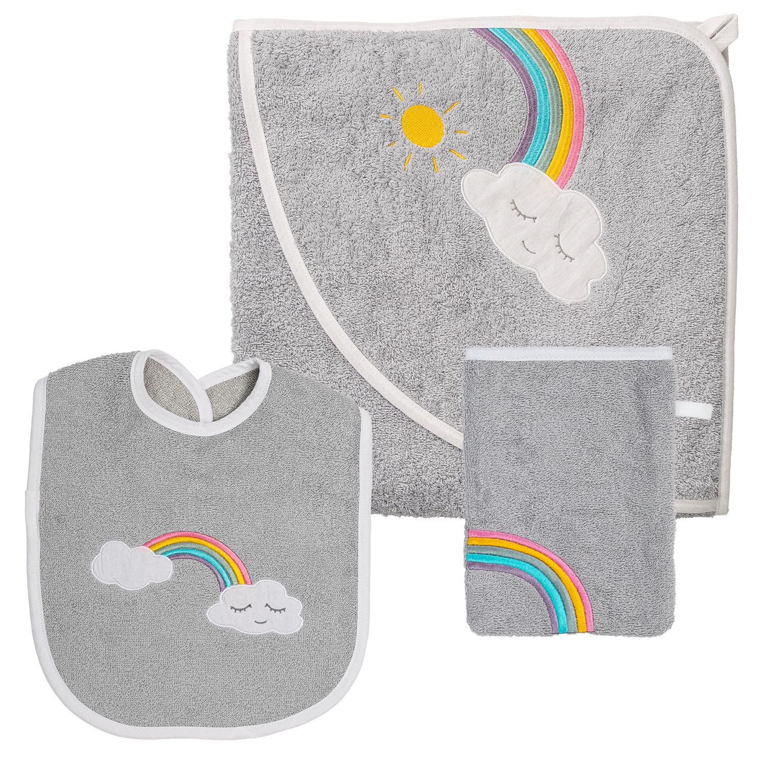 Smithy Frottier-Set WOLKE 3-teilig grau
