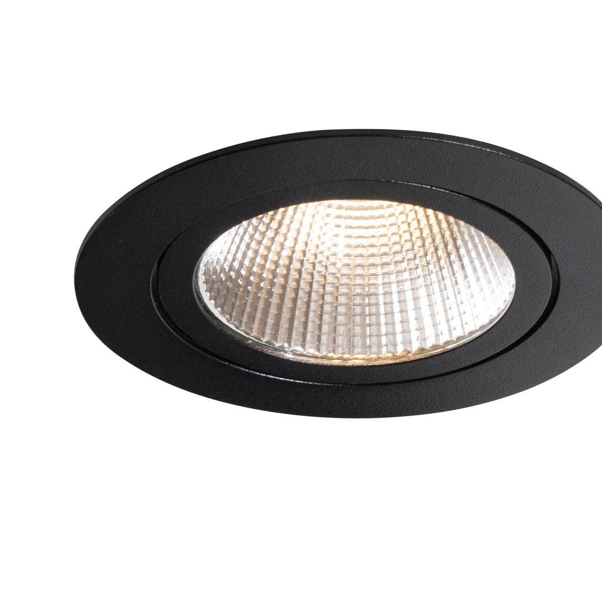 Set van 6 inbouwspots zwart 9,5cm incl. LED 1300 lm dimbaar IP23 - Gaius