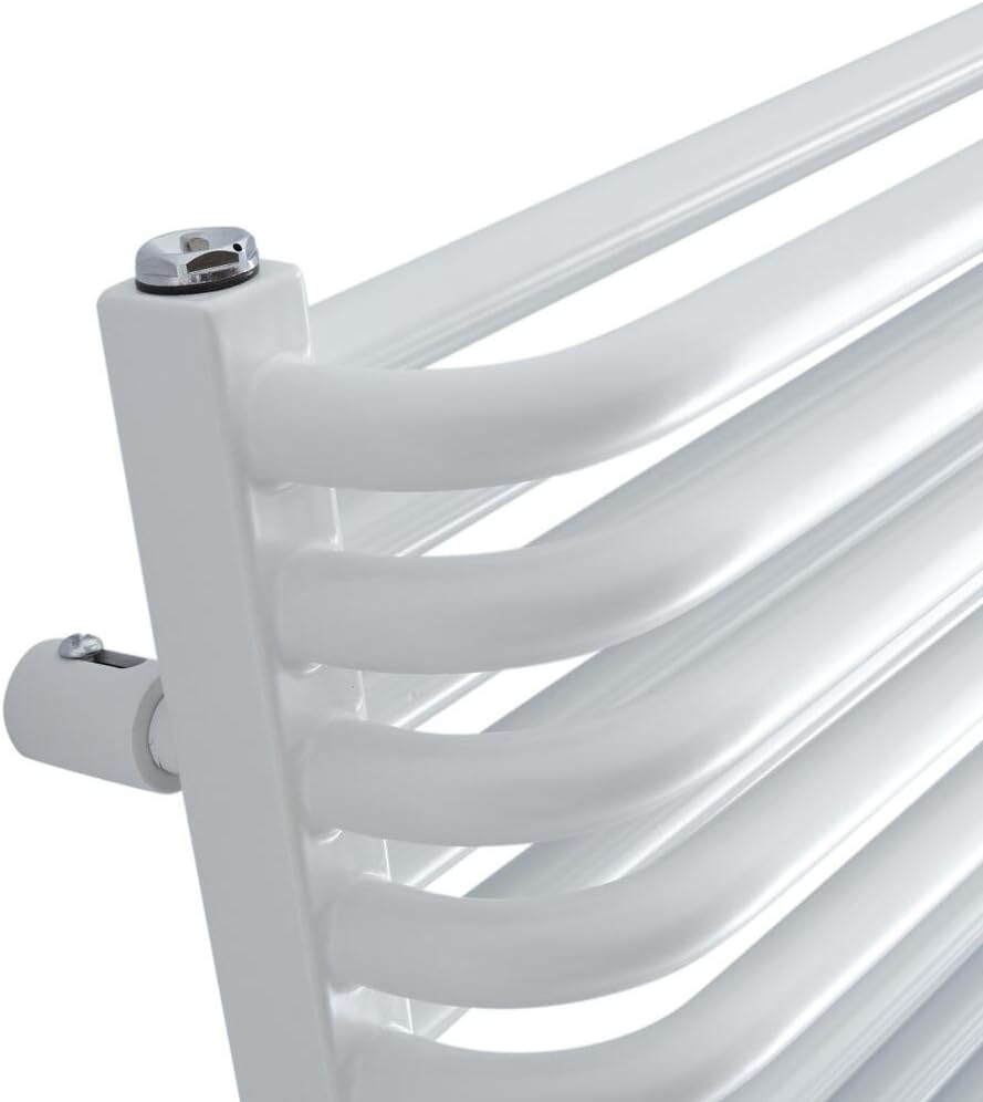 Hudson Reed Arch - Handtuchheizkörper 1269mm x 600mm in Weiß mit Mittelanschluss