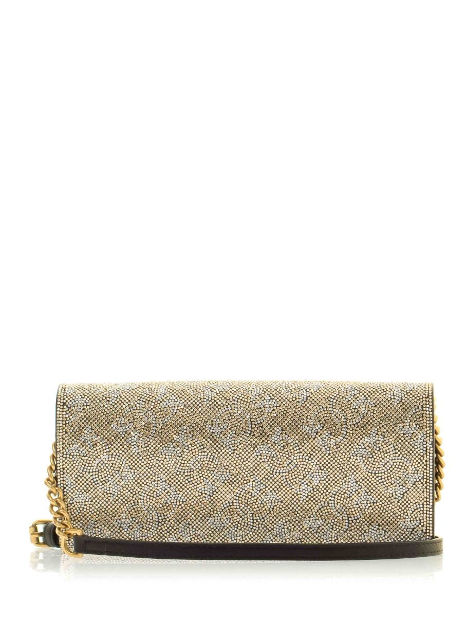Pinko Fully Rhinestoned Love Tiny Birds Wallet