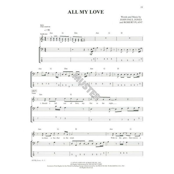 Alfred Music Publishing Led Zeppelin Bass Play-Along 2