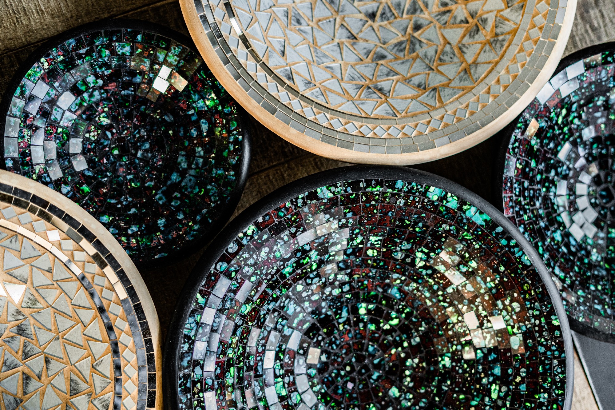 Mosaikteller 'Renoir', multicolor, in 3 Größen von fischer's lagerhaus