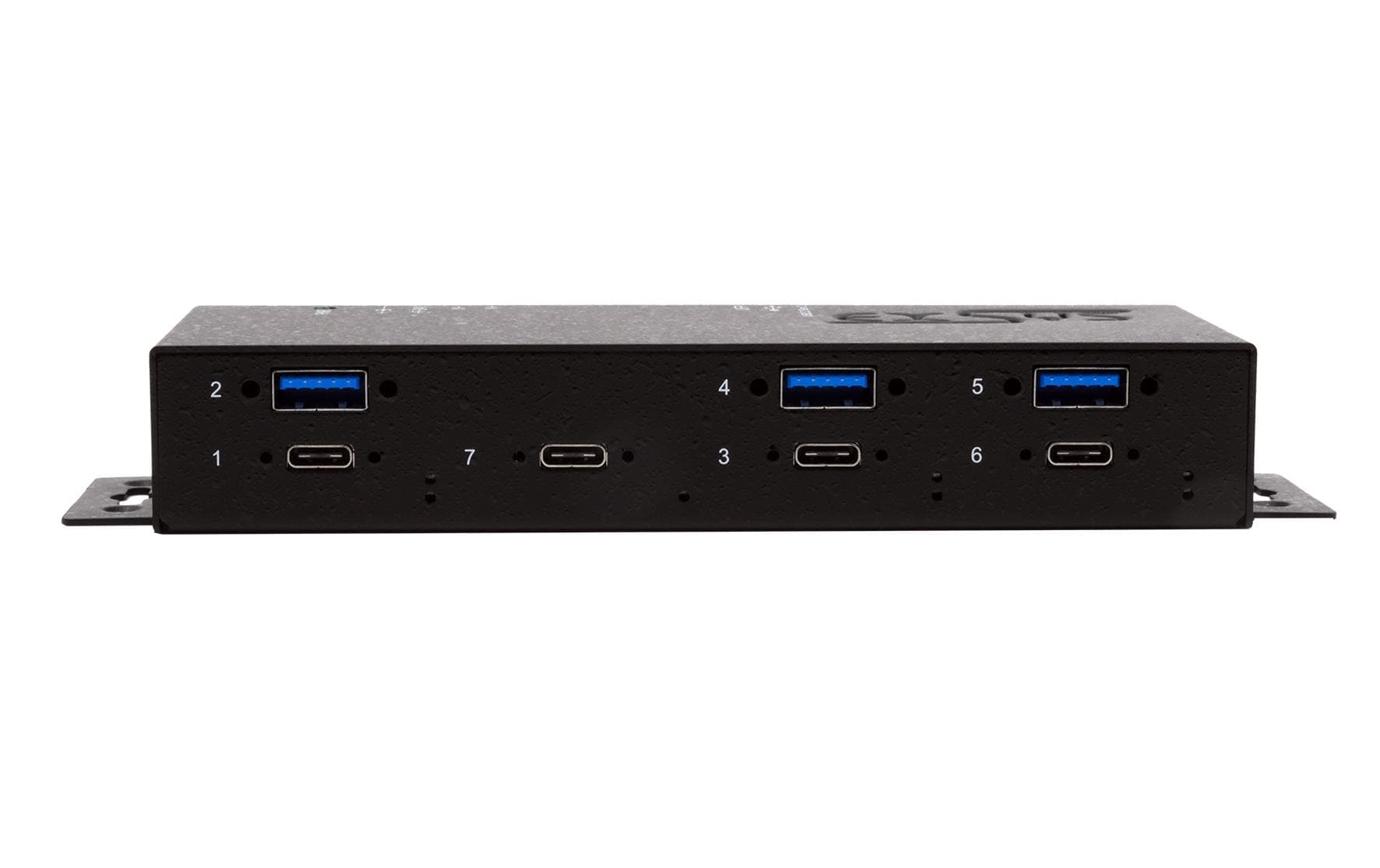 USB-Hub EX-1237HMVS<br>USB 3.1 Gen. 2 Hub mit 4 USB-C- und 3 USB-A-Anschlüssen