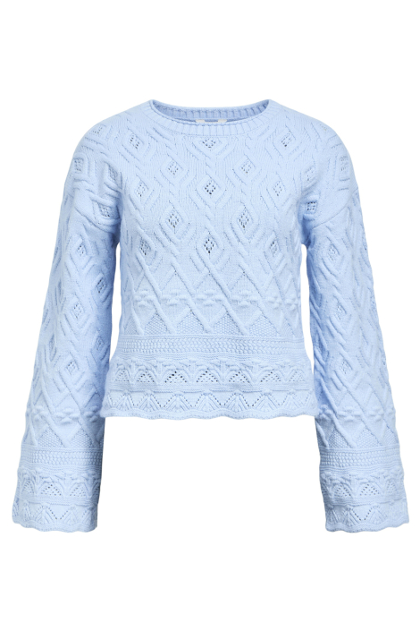 Object blauwe dames trui