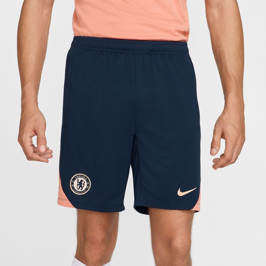 Chelsea Short d'Entraînement Dri-FIT Strike - Bleu Foncé/Orange