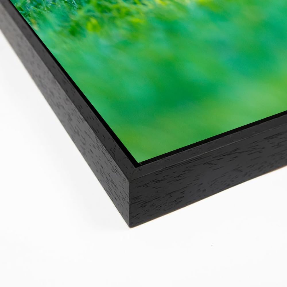 Personalisierbare Aluplatte im Edlen Holzrahmen - Ihr Foto auf Premium Material, Verschiedene Größen verfügbar (Alu-Dibond gebürstet, 50 x 70 cm)