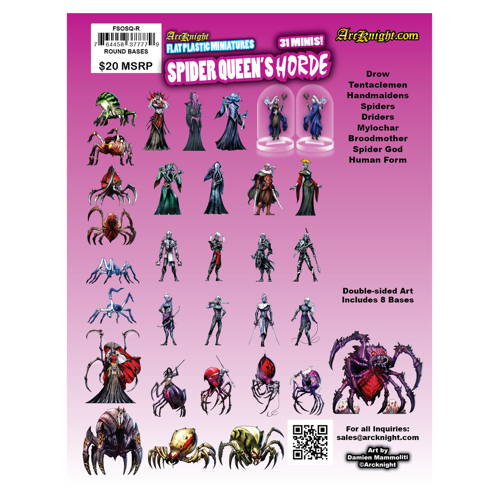 Flat Plastic Miniatures - Spider Queen's Horde - 31Pc