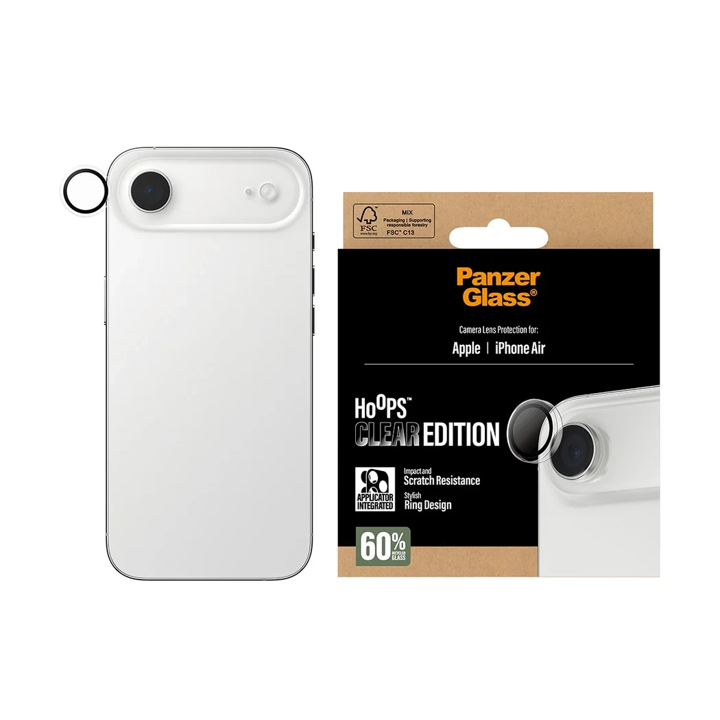 Hoops iPhone Air Kameraschutz Objektiv Ring Protector Abdeckung (PG52773) - Transparent