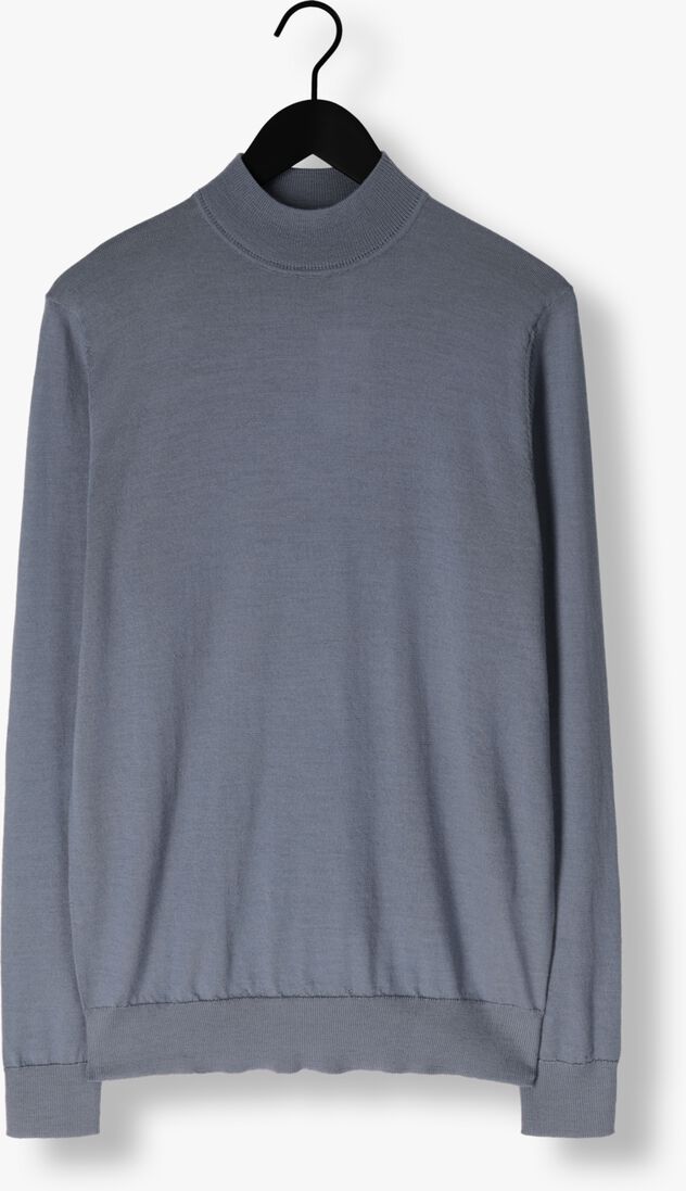 lichtblauwe profuomo coltrui pullover mock neck merino