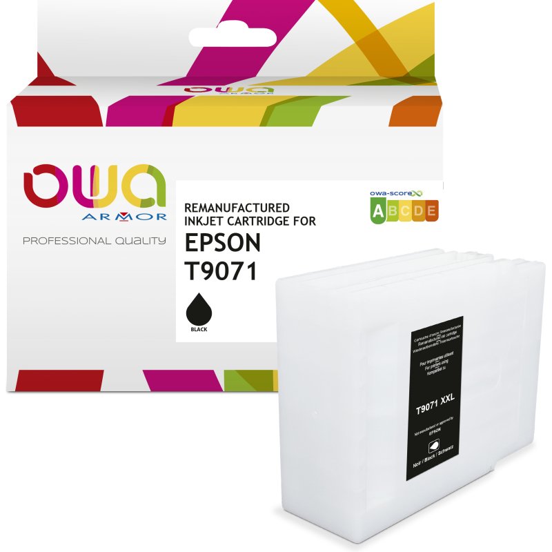 Cartouche d'encre remanufacturée OWA - haute capacité - Noir - pour EPSON T9071