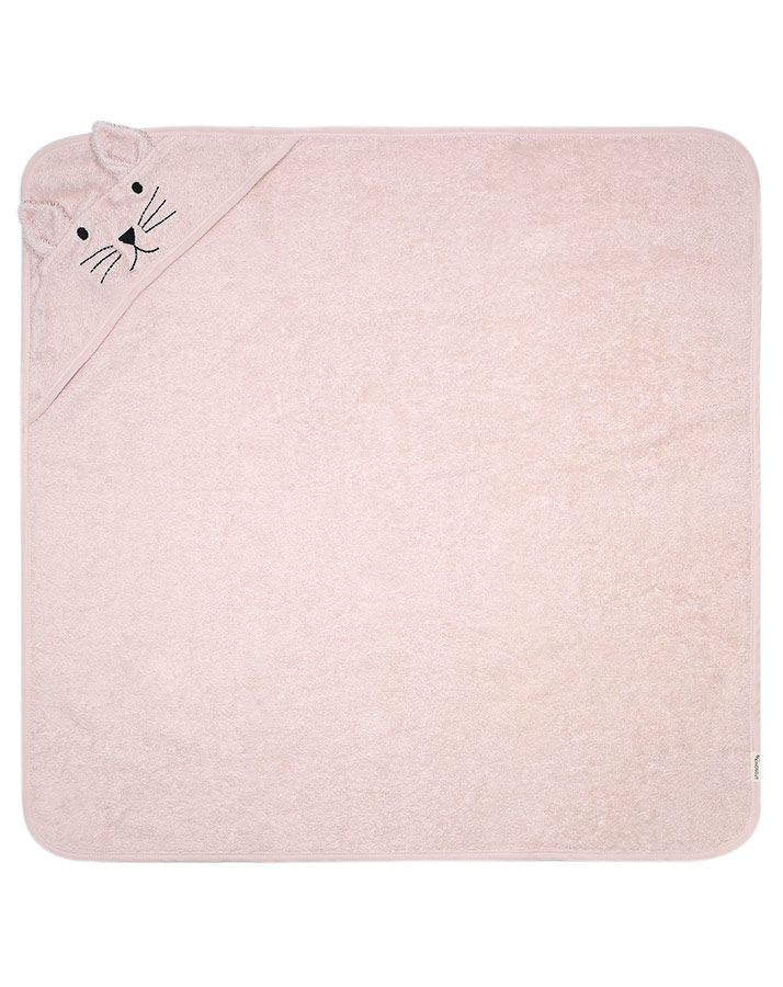 Kapuzenhandtuch KATZE (76x76) in rosa