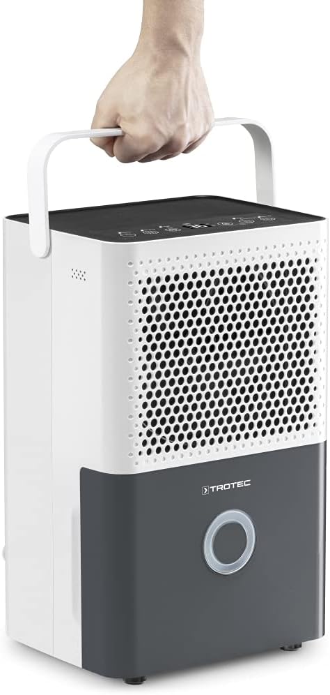 TROTEC Luftentfeuchter elektrisch TTK 33 E – Leistung 14 L/Tag – Fläche 15 m² / 37 m³ – Raum Entfeuchter – für Wohnung und Schlafzimmer