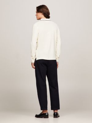 Polo de manga comprida Honeycomb Slim Fit
