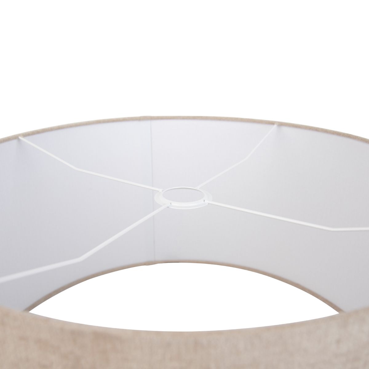 Stoffen lampenkap lichtbruin rond 50/50/25