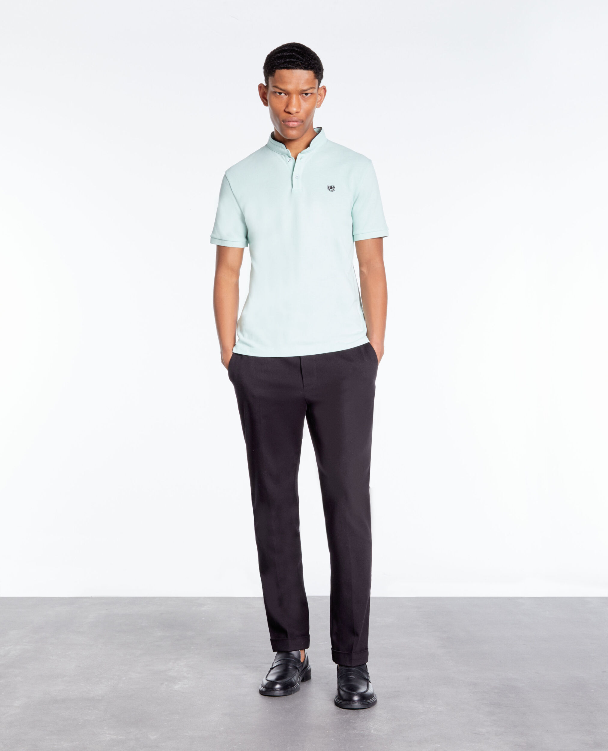 Polo vert en coton