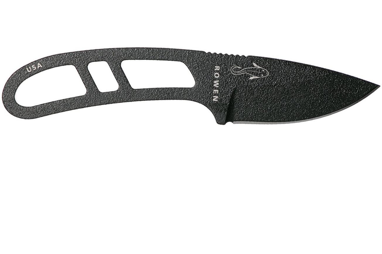 ESEE Candiru Black CAN-B nekmes met zwarte schede   riemclip
