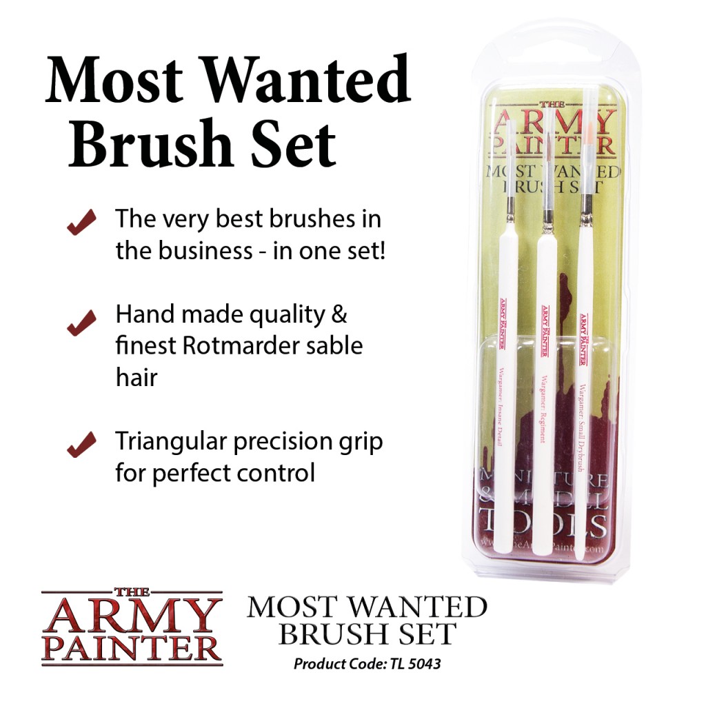 Army Painter - Most Wanted : Set de Pinceaux
