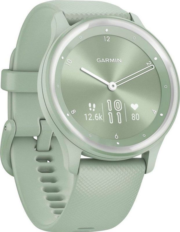 Garmin - Vívomove Sport - Hybride Smartwatch - Cool Mint - Siliconen Polsband