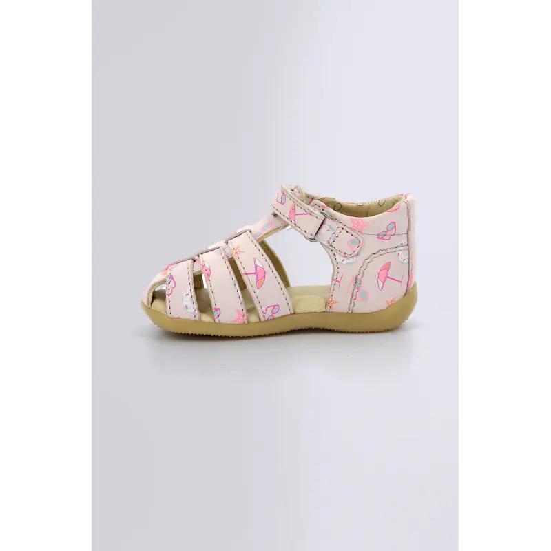 Bigflo Rose plage SANDALES Cuir Fille