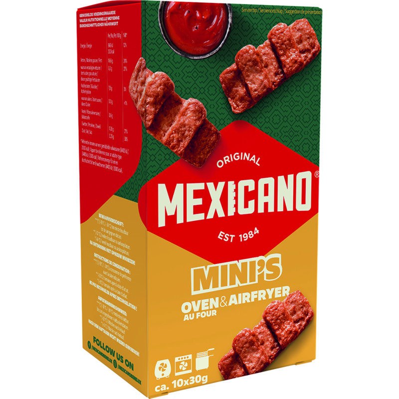 Mexicano Mini's oven & airfryer snacks