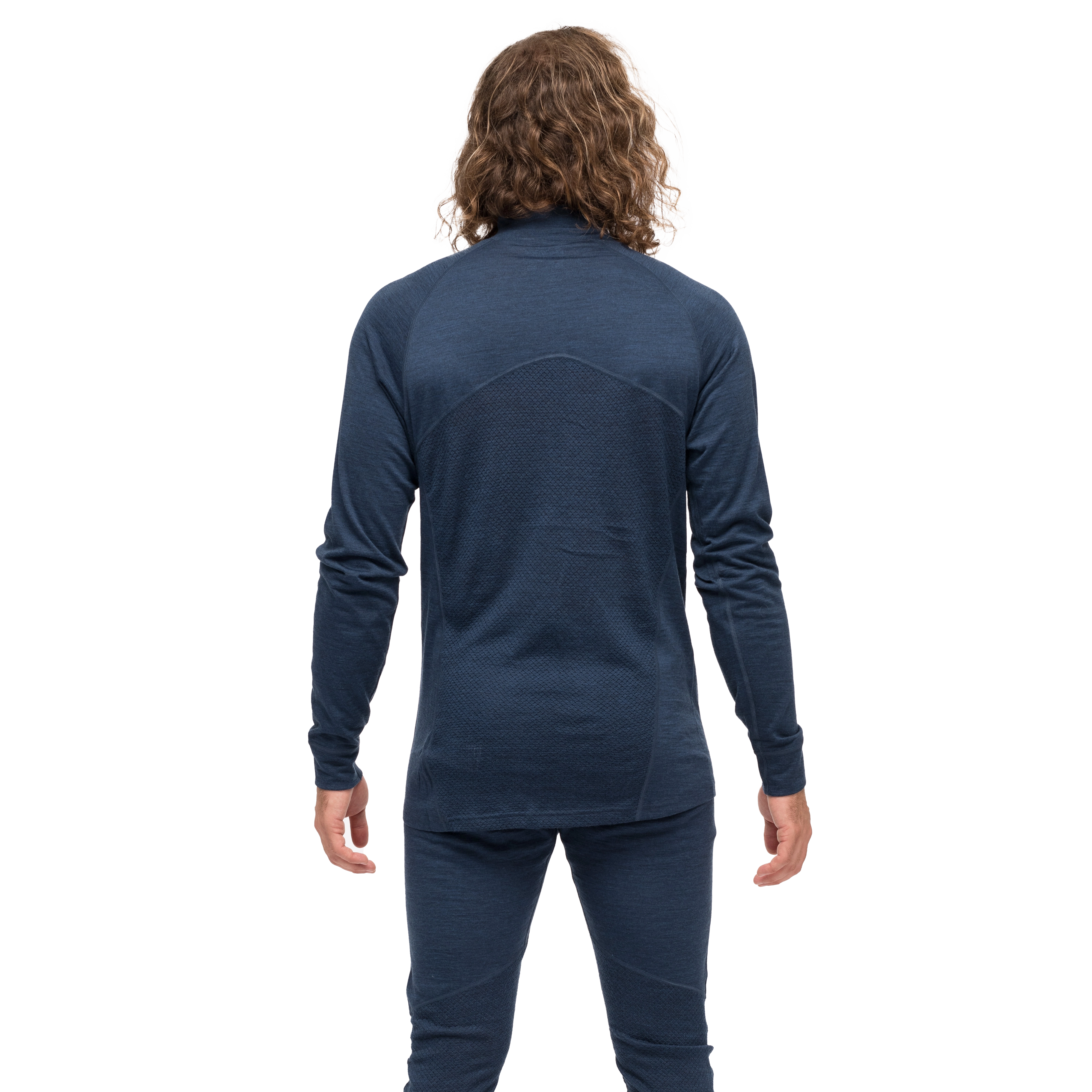 Inner:Pure Merino Half Zip Men Navy Blue