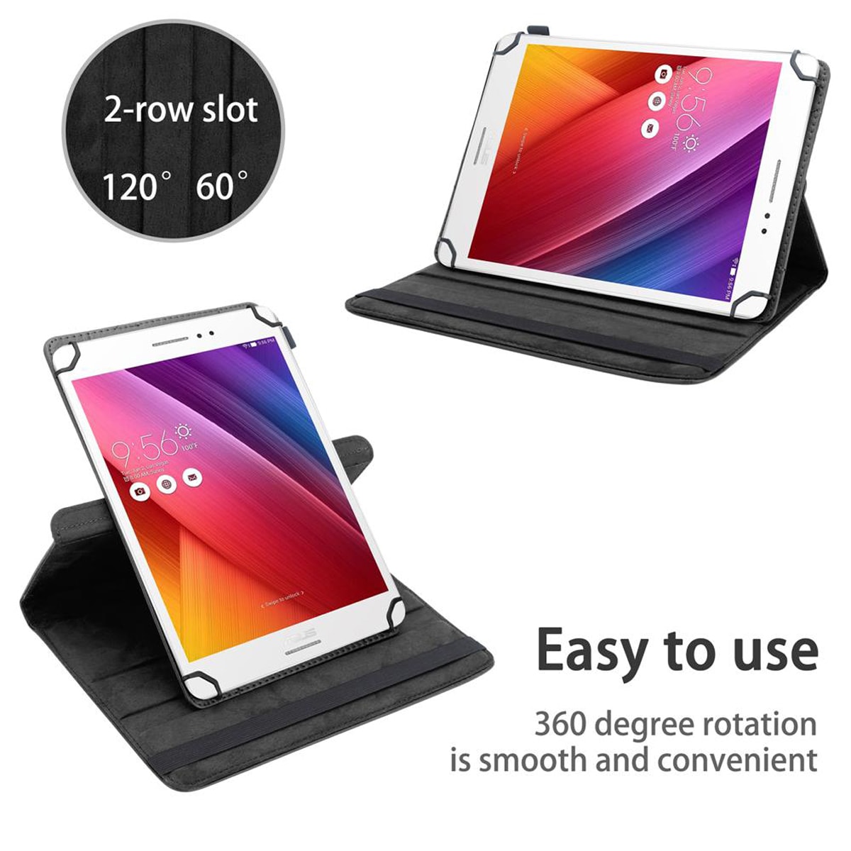 Asus ZenPad S (8.0 tomme) deksel til nettbrett (svart)