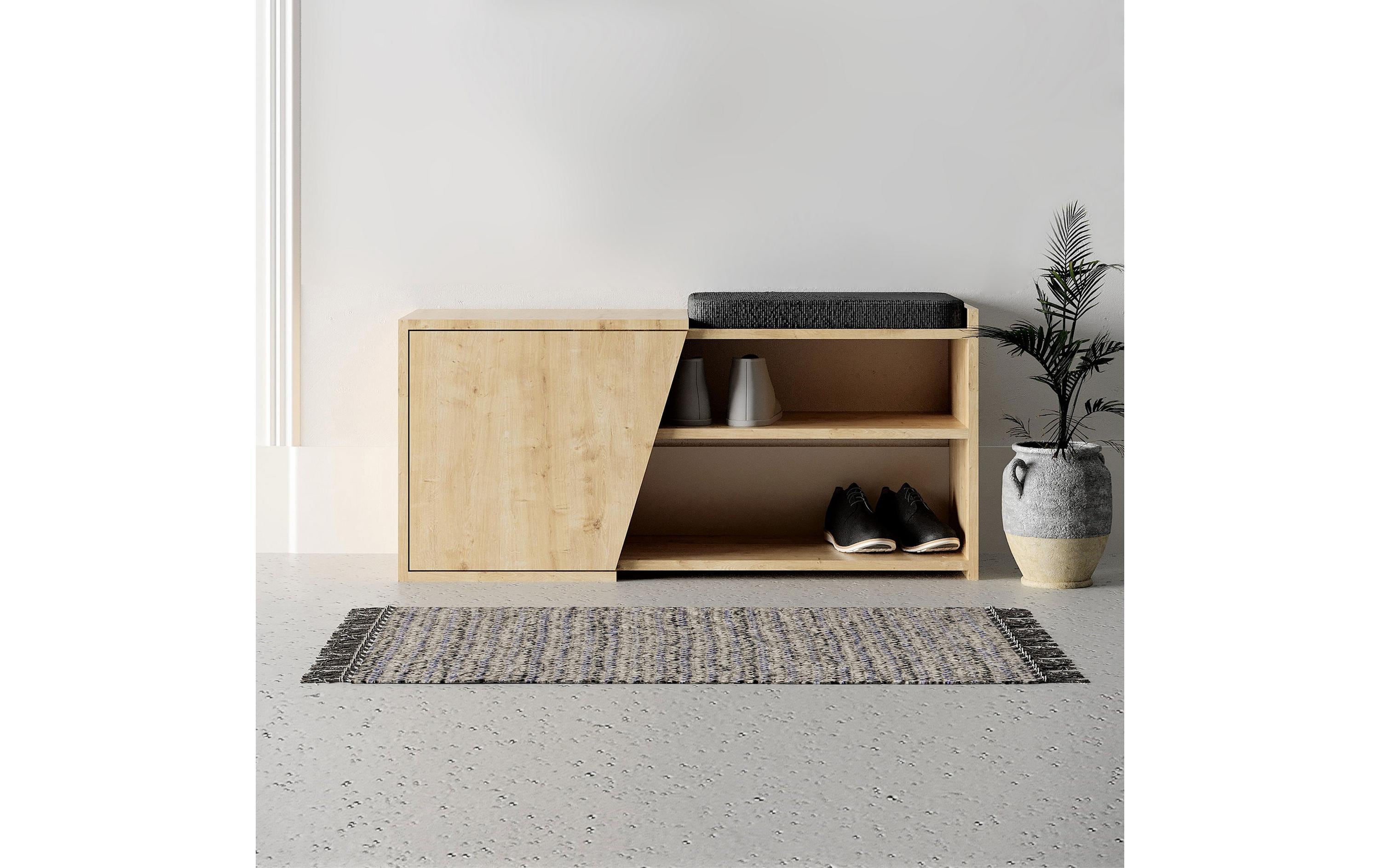 Schuhregal Fiona 104 x 37 x 47 cm, Nature/Weiss<br>Schuhschrank