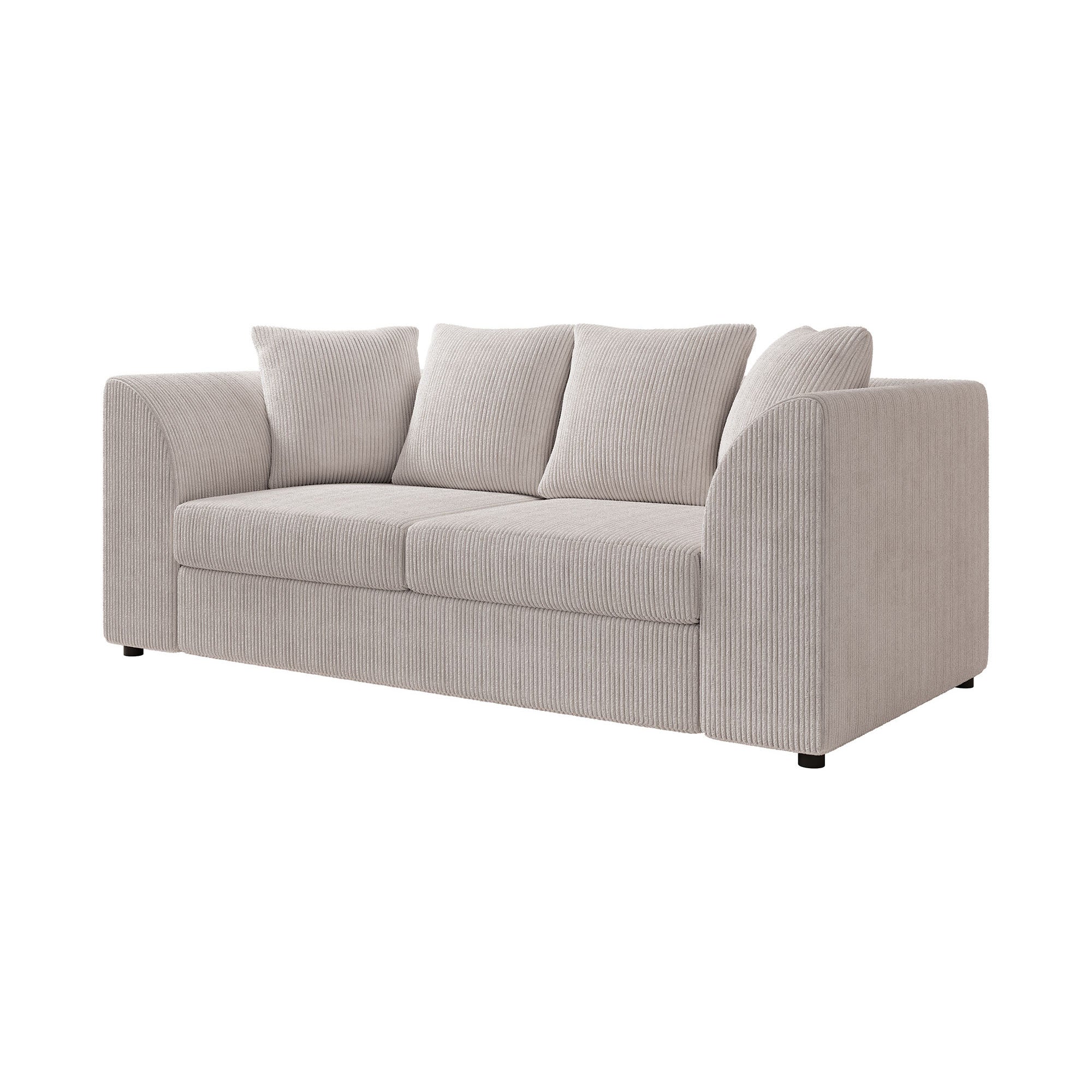 Alfort - 3-zitsbank - Ribstof beige