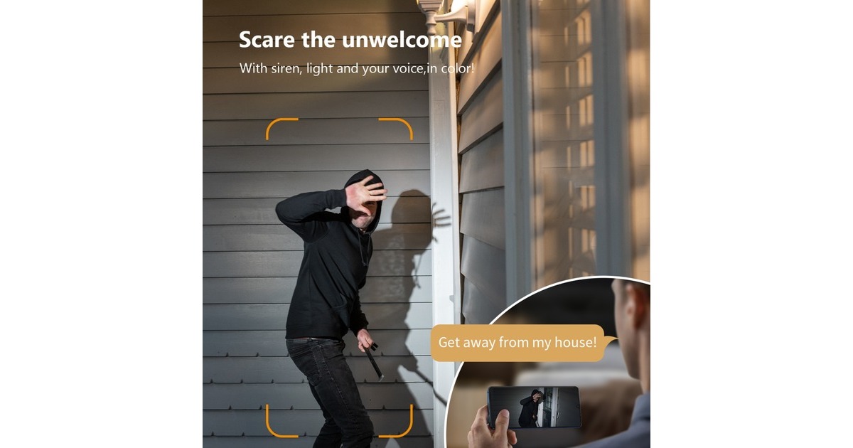 ImouVersa beveiligingscamera  (Smart Color Night Vison | IP65 weerbestendig | 110dB sirene)