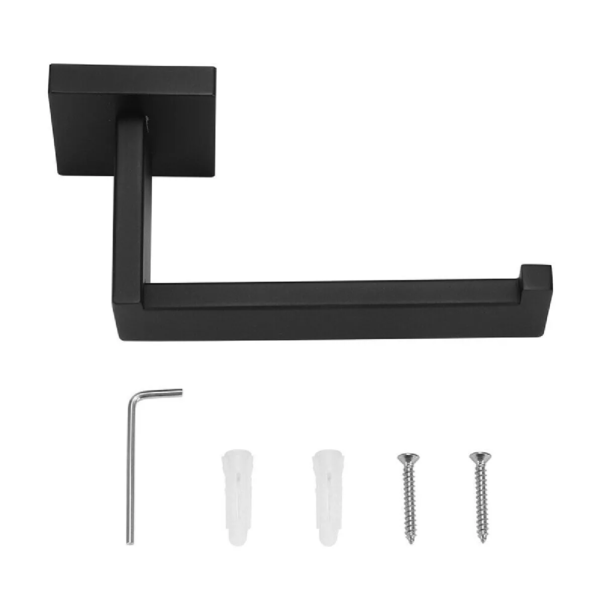 Universal Porte-papier inox monotube - Noir
