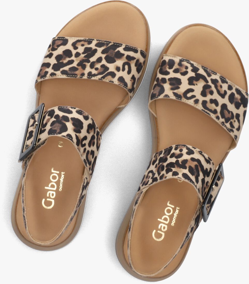 bruine gabor platte sandalen 744.4